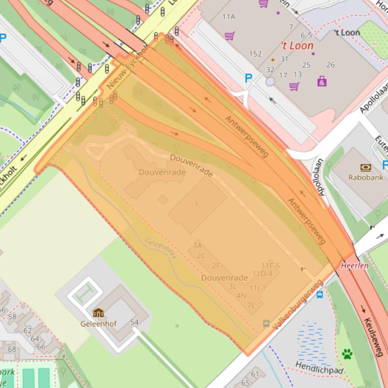 Kaart van postcodegebied 6419AA.