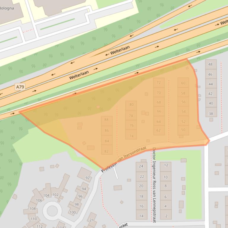 Kaart van postcodegebied 6419BJ.