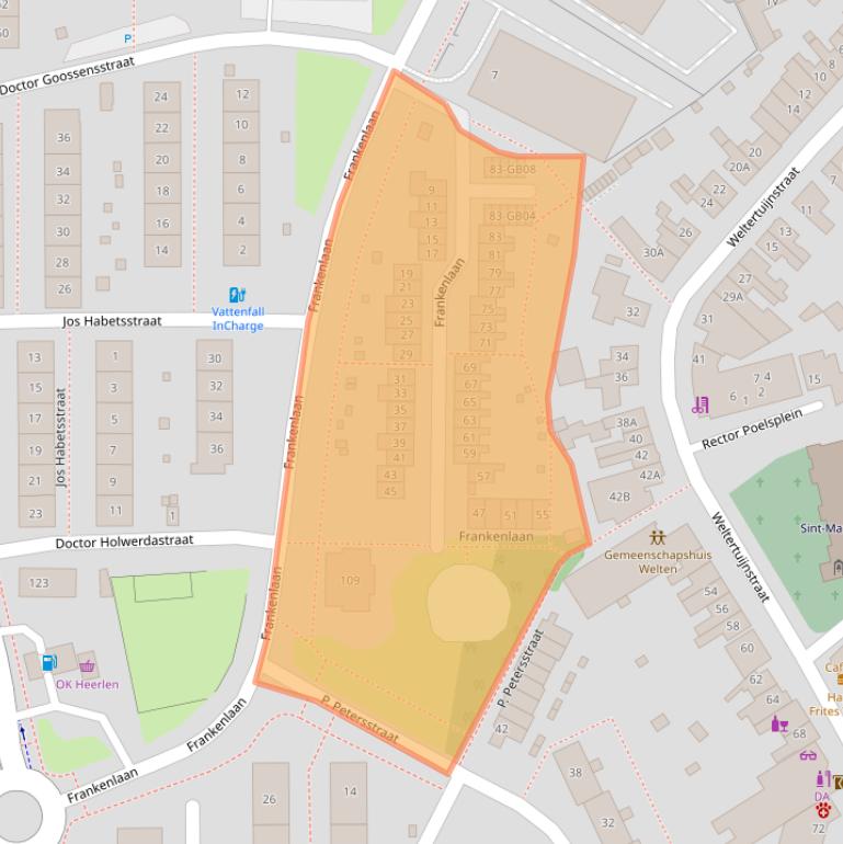 Kaart van postcodegebied 6419BS.