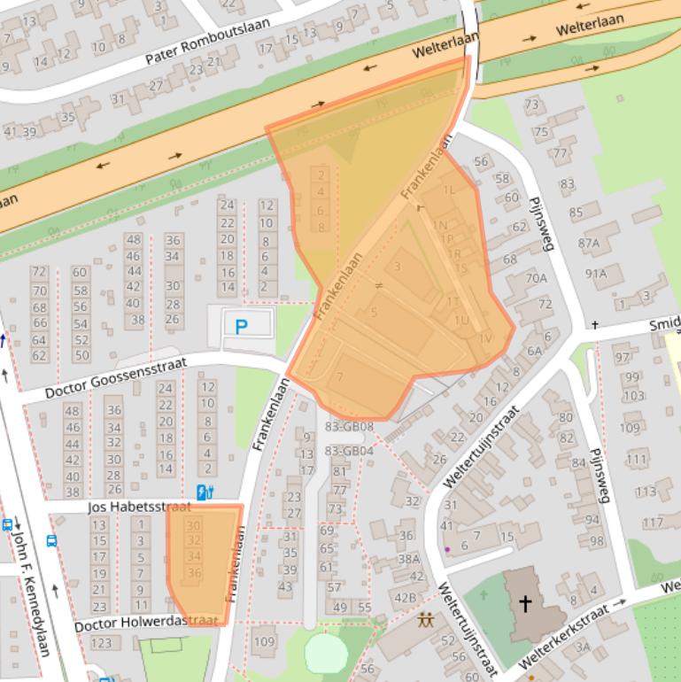 Kaart van postcodegebied 6419BT.