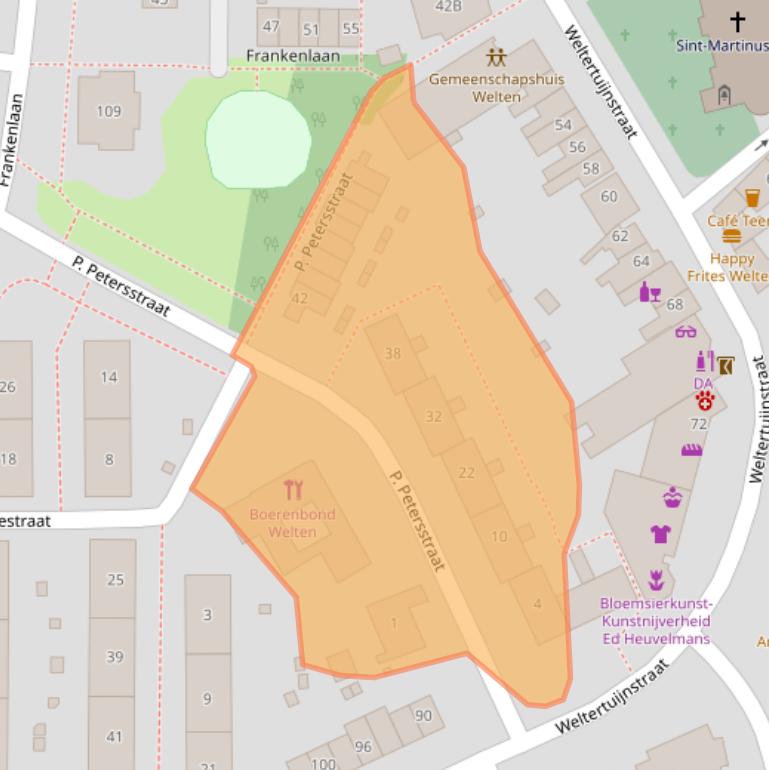 Kaart van postcodegebied 6419CA.