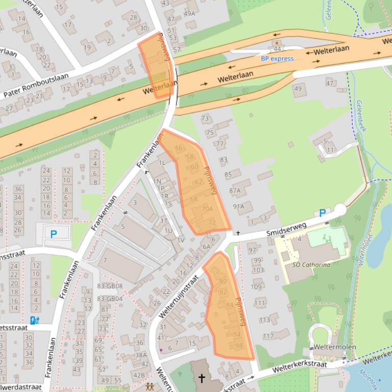 Kaart van postcodegebied 6419CM.