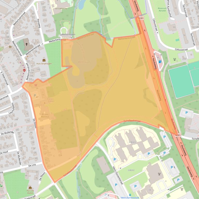 Kaart van postcodegebied 6419CW.