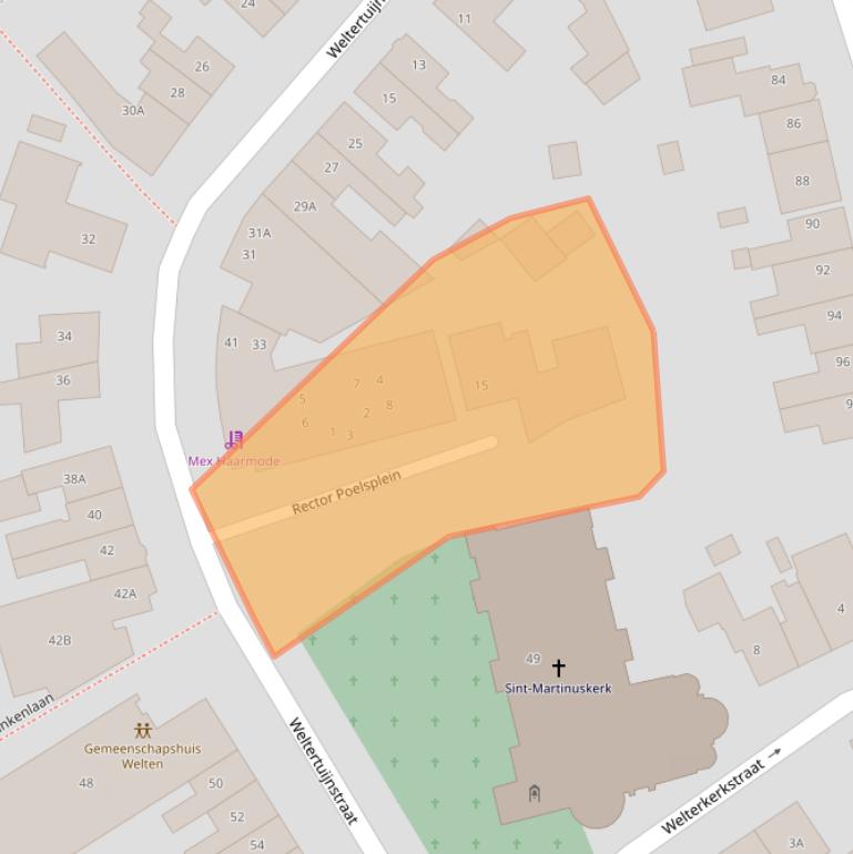 Kaart van postcodegebied 6419CZ.