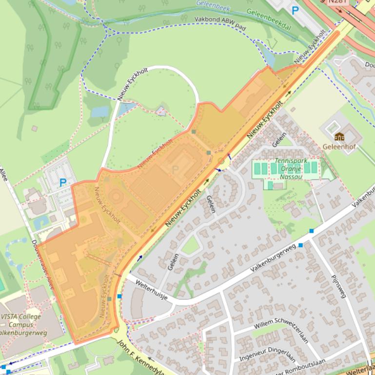 Kaart van postcodegebied 6419DJ.