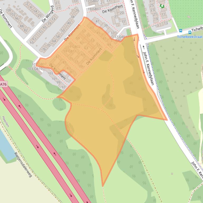 Kaart van postcodegebied 6419GB.