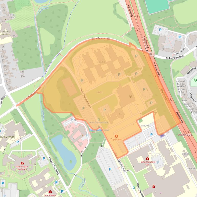 Kaart van postcodegebied 6419PB.