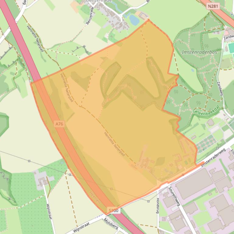 Kaart van postcodegebied 6419PL.