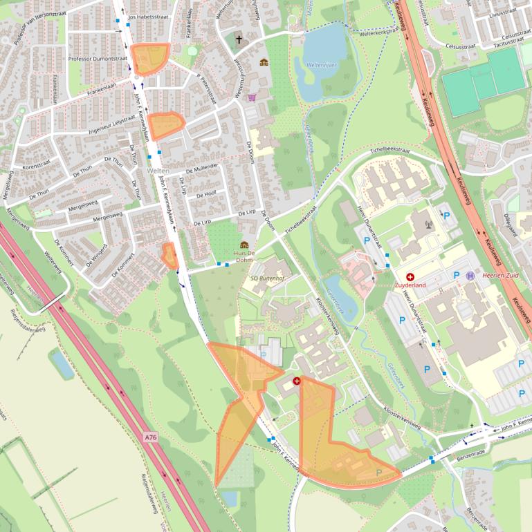 Kaart van postcodegebied 6419XZ.