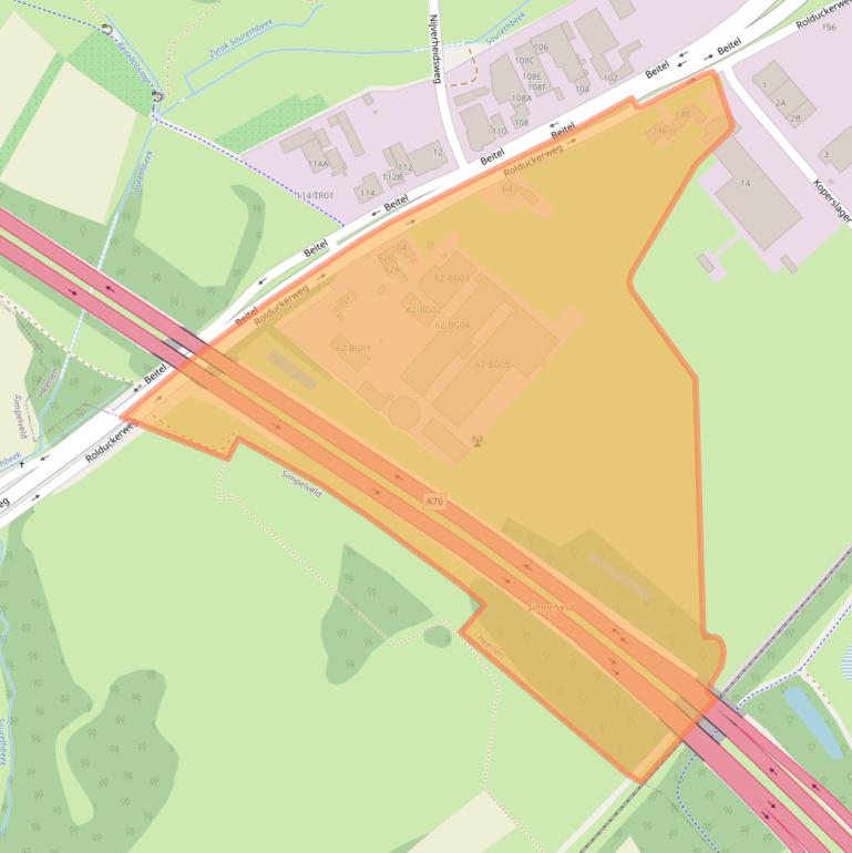 Kaart van postcodegebied 6422PT.