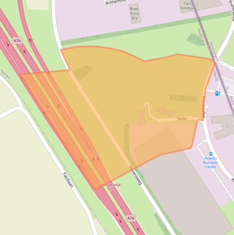 Kaart van postcodegebied 6422RG.