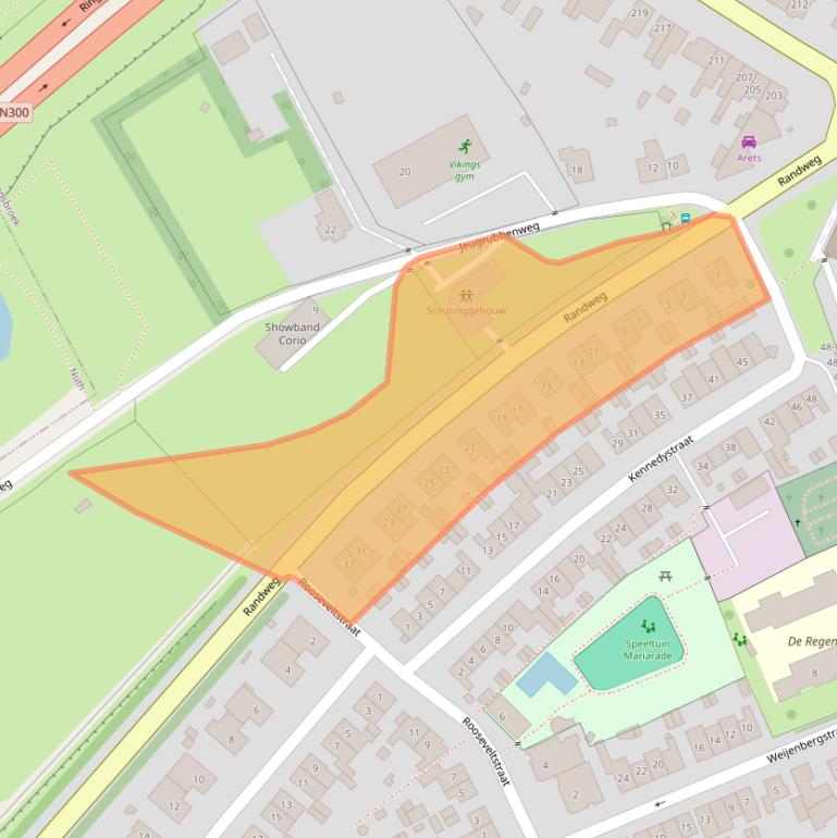 Kaart van postcodegebied 6431AA.