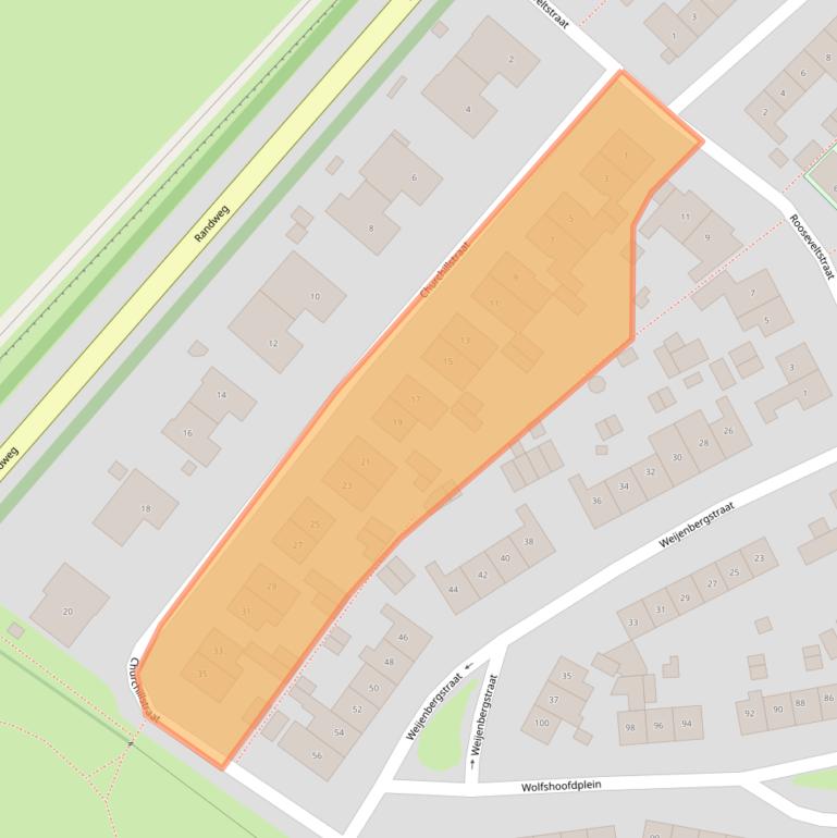 Kaart van postcodegebied 6431AD.