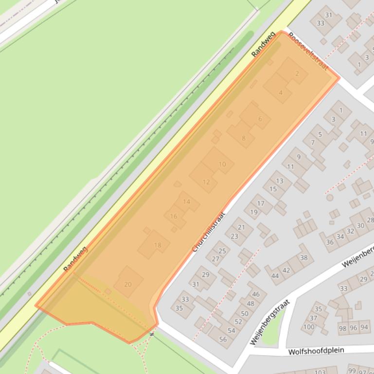 Kaart van postcodegebied 6431AE.