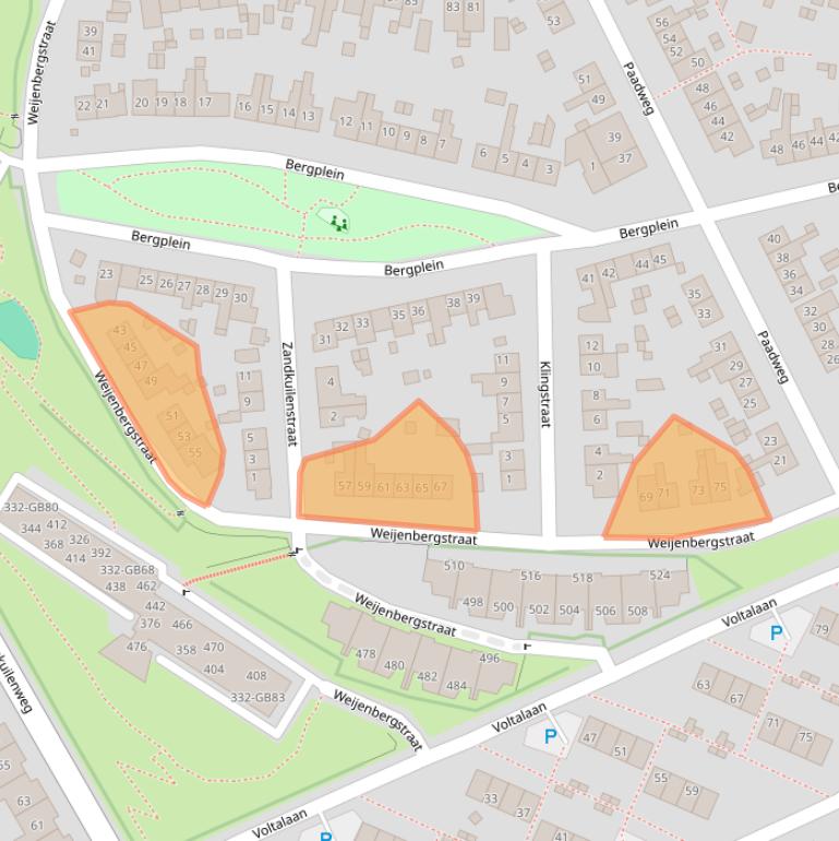 Kaart van postcodegebied 6431AK.