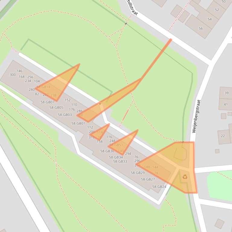 Kaart van postcodegebied 6431AM.