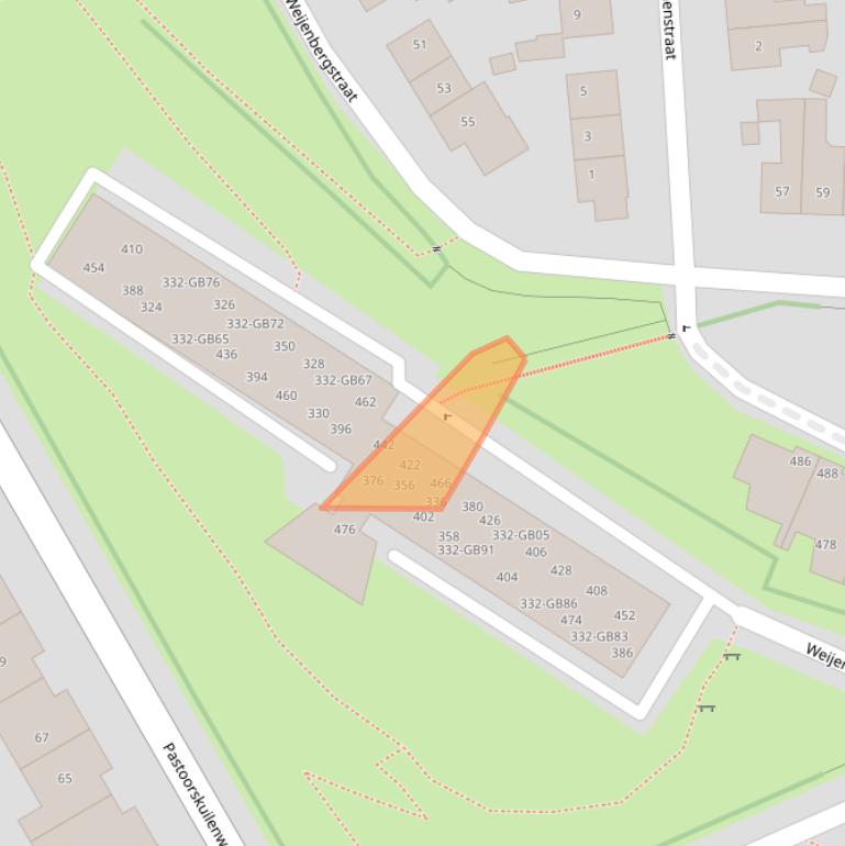 Kaart van postcodegebied 6431AW.