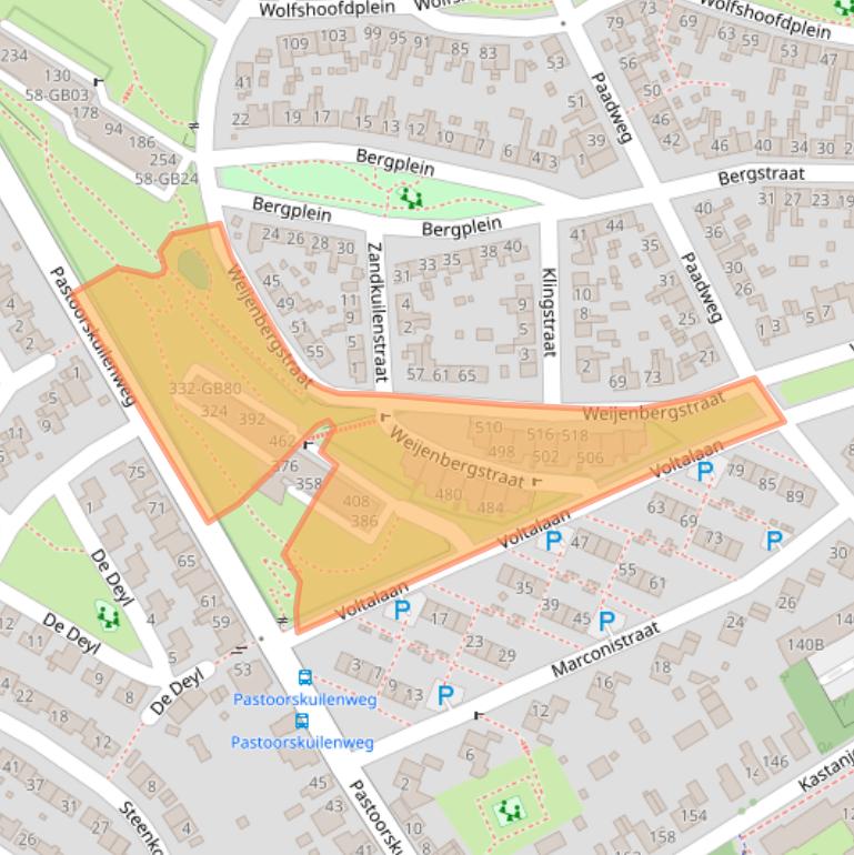 Kaart van postcodegebied 6431AZ.