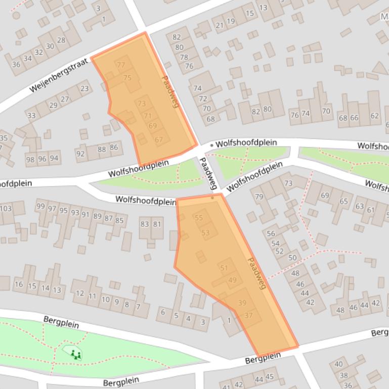 Kaart van postcodegebied 6431BT.