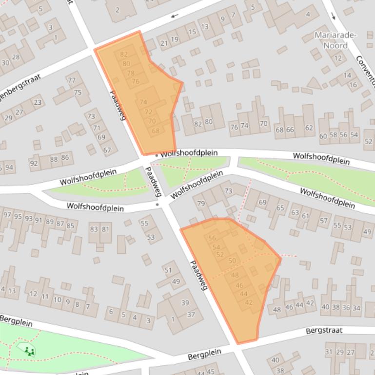 Kaart van postcodegebied 6431BW.