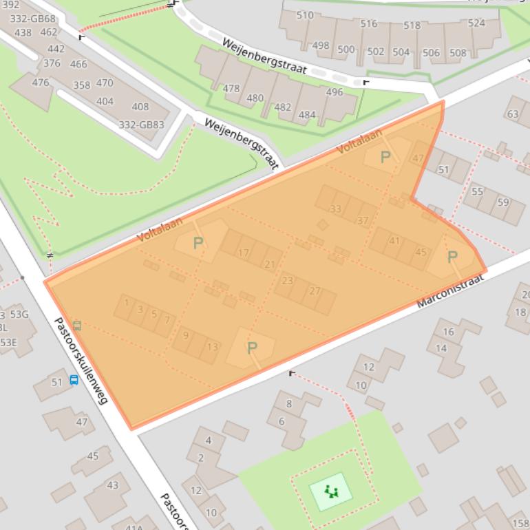 Kaart van postcodegebied 6431CA.