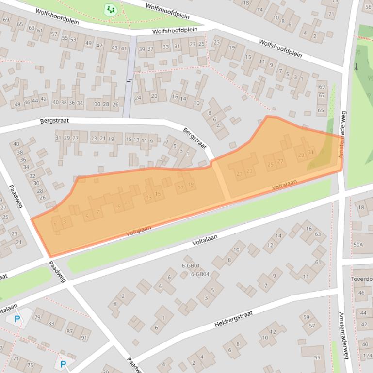 Kaart van postcodegebied 6431CJ.