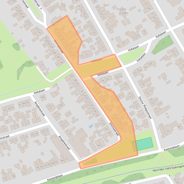 Kaart van postcodegebied 6431CV.