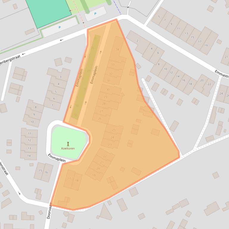 Kaart van postcodegebied 6431EB.