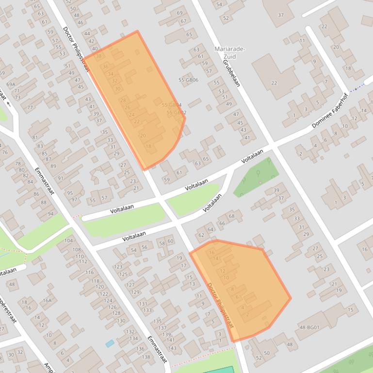 Kaart van postcodegebied 6431EE.