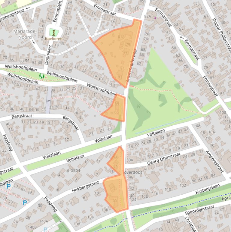 Kaart van postcodegebied 6431EJ.