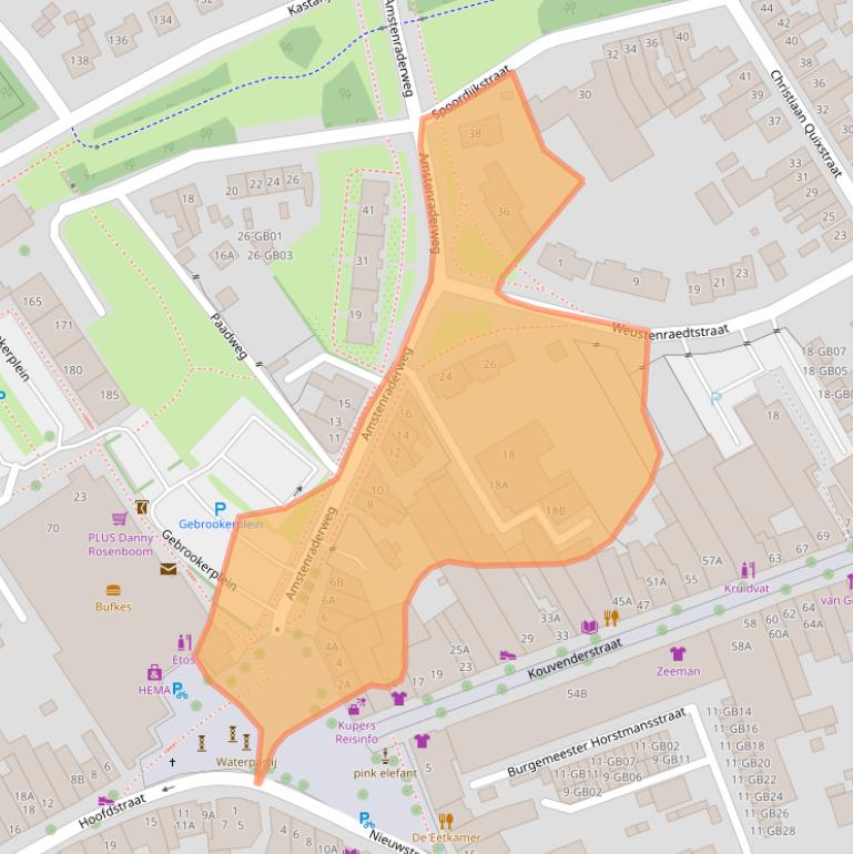Kaart van postcodegebied 6431EL.