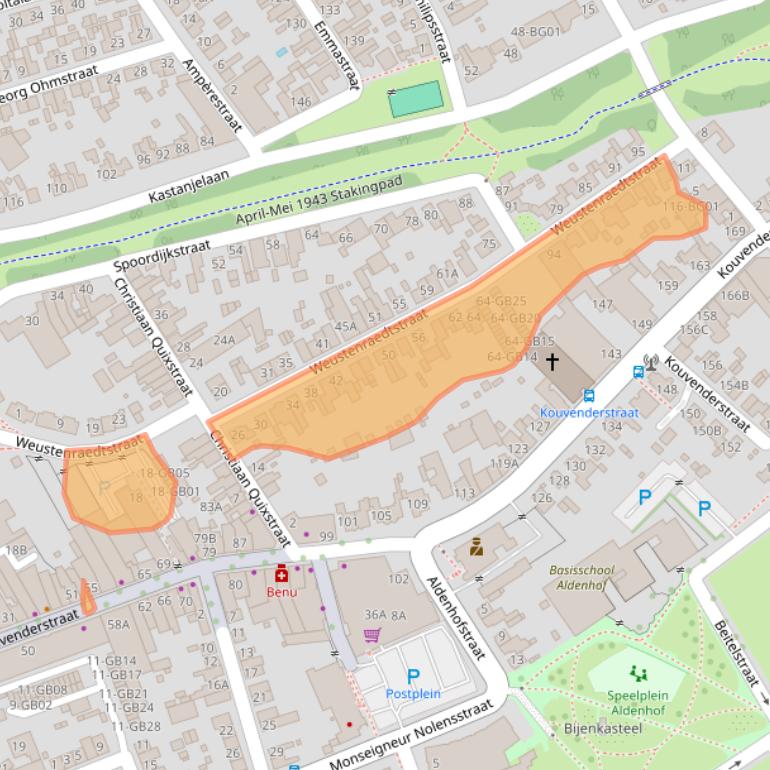 Kaart van postcodegebied 6431GV.