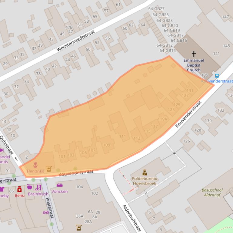 Kaart van postcodegebied 6431HC.