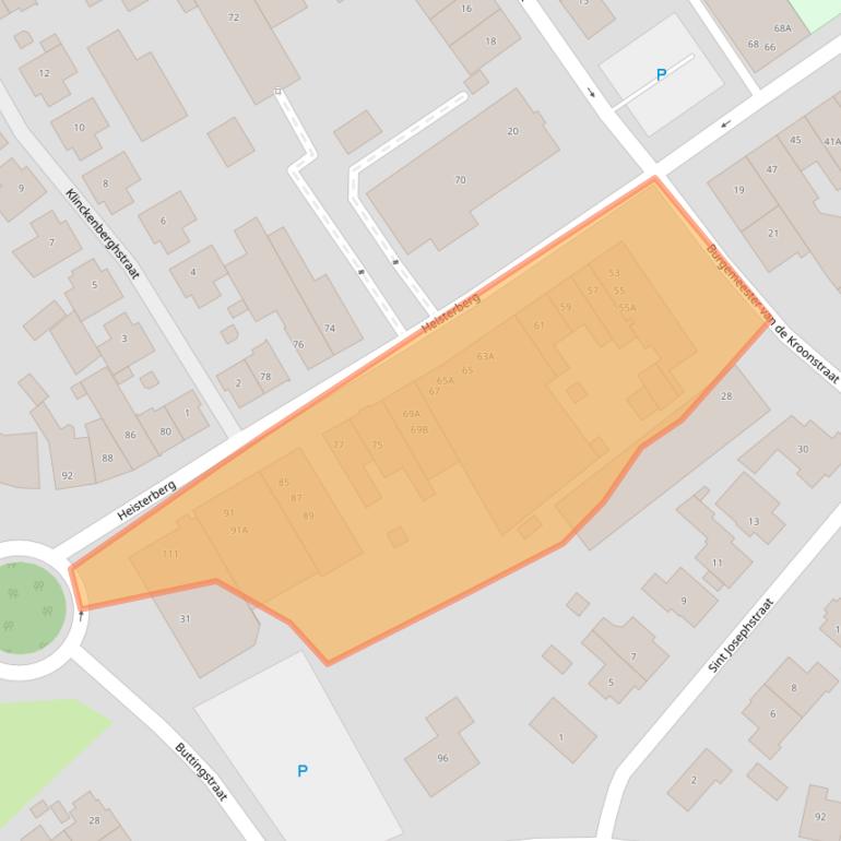 Kaart van postcodegebied 6431JB.