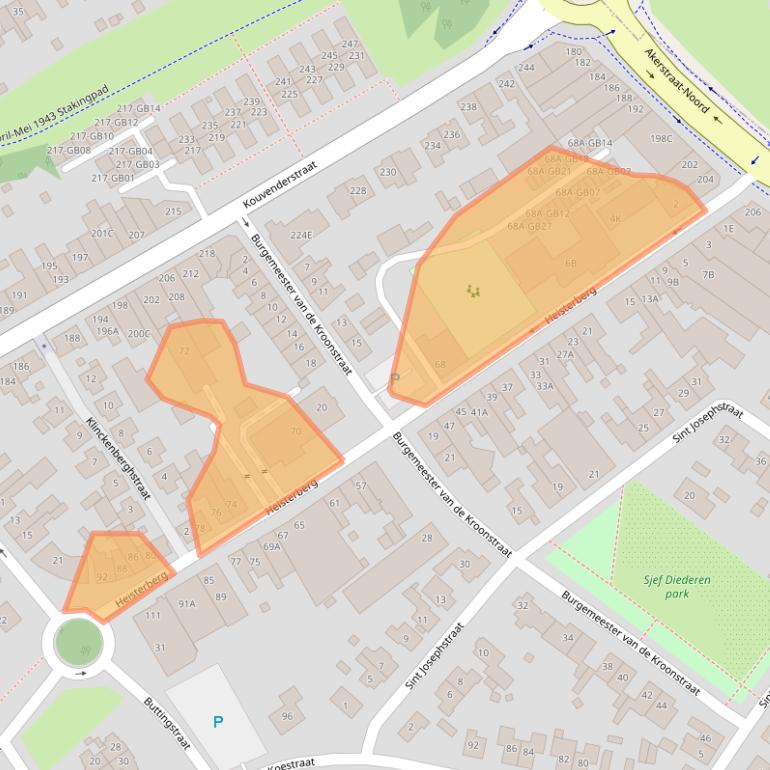 Kaart van postcodegebied 6431JC.