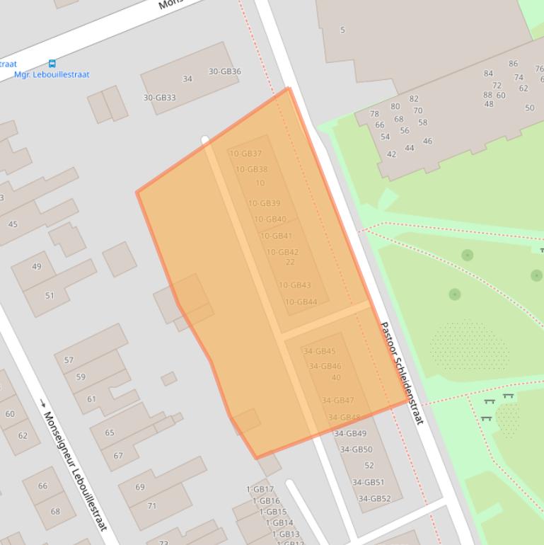 Kaart van postcodegebied 6431KE.