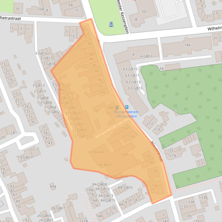 Kaart van postcodegebied 6431KW.