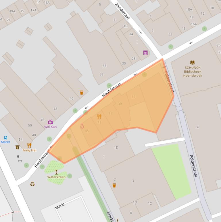 Kaart van postcodegebied 6431LB.