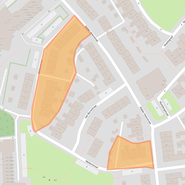 Kaart van postcodegebied 6431NV.