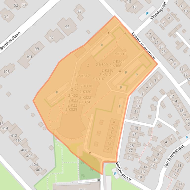 Kaart van postcodegebied 6431NW.