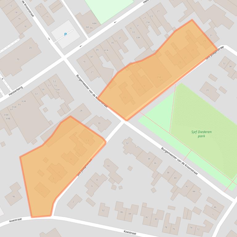 Kaart van postcodegebied 6431XH.