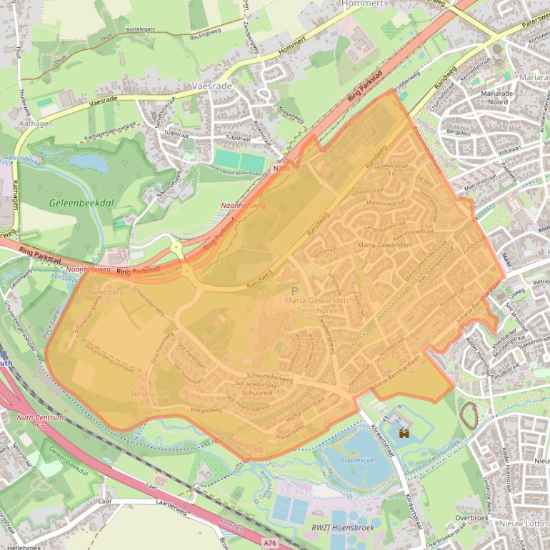 Kaart van postcodegebied 6432.