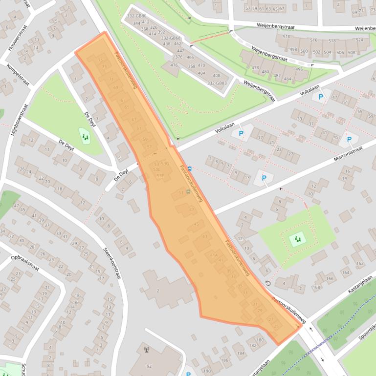 Kaart van postcodegebied 6432AB.