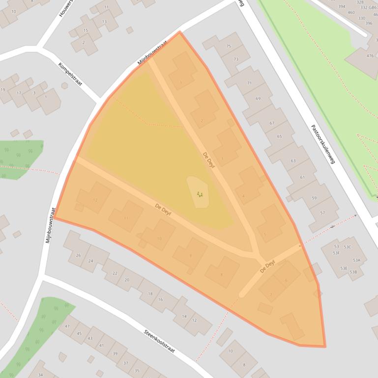 Kaart van postcodegebied 6432BL.