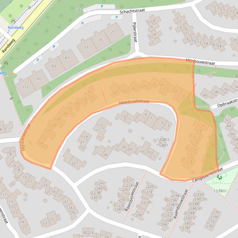 Kaart van postcodegebied 6432BV.