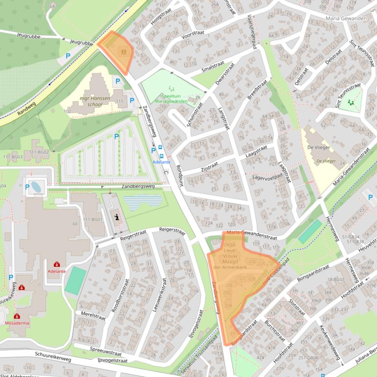 Kaart van postcodegebied 6432CD.