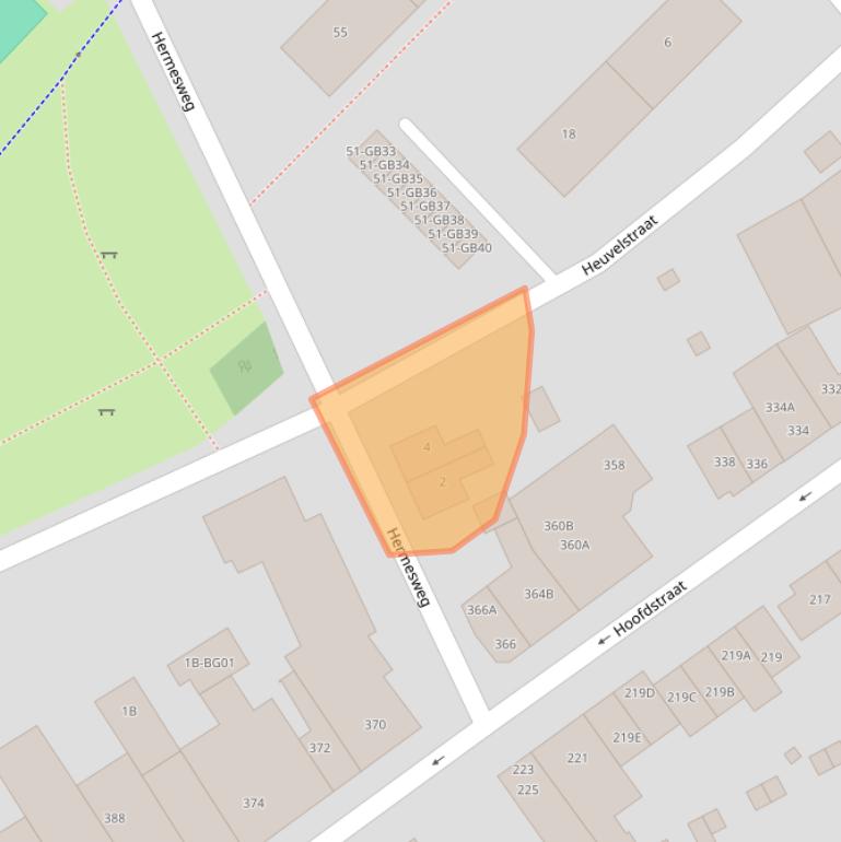 Kaart van postcodegebied 6432CT.