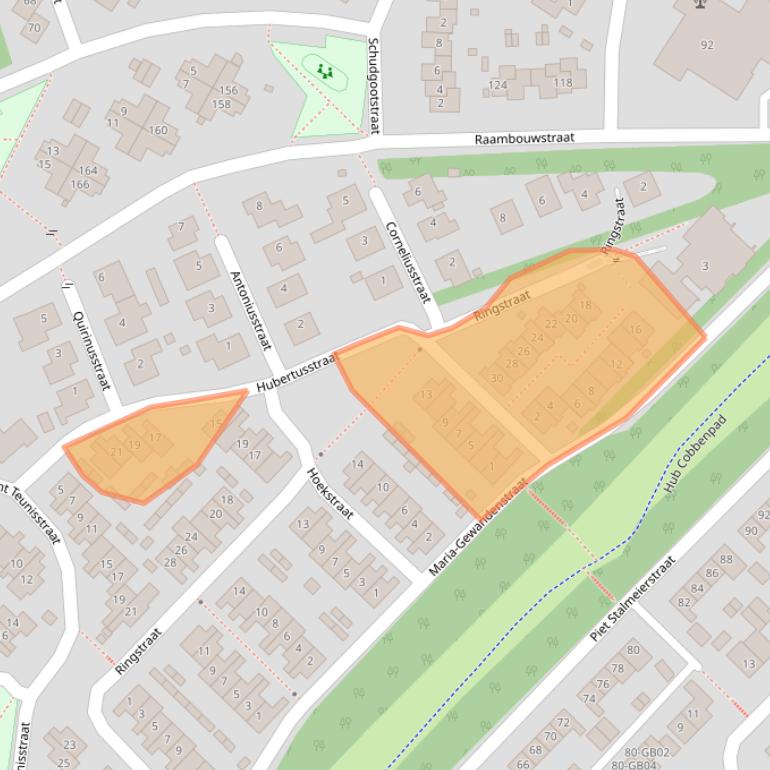 Kaart van postcodegebied 6432CX.