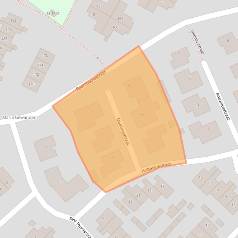 Kaart van postcodegebied 6432EB.