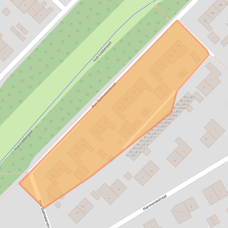 Kaart van postcodegebied 6432ED.